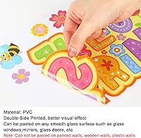 Vista 6 de Whaline 9 hojas de calcomanías para ventana de primavera con texto en inglés «Hello Spring» para ventana, diseño de flores, mariposas, pájaros