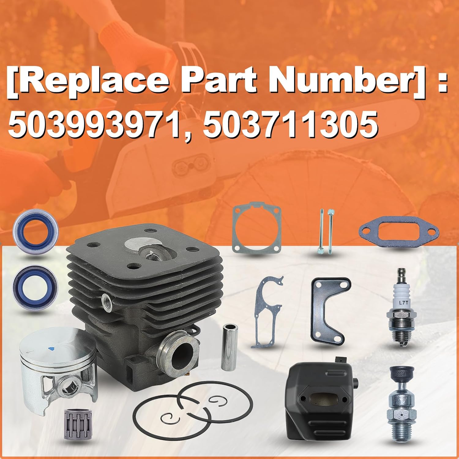 58mm Cylinder Piston Kit For Husqvarna 395 395XP chainsaw 503993971, 503711305