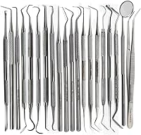 Vista 1 de Juego de microsondas de precisión de acero inoxidable, recto, simple, corto doble, doble largo, triple y puntas de gancho, longitud total de 5.5 a