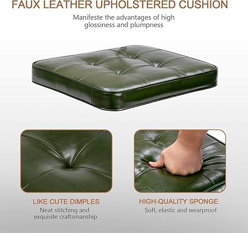 Miniatura 4 de Zesthouse Juego de 4 sillas de comedor de ratán natural, sillas modernas de comedor con respaldo de madera maciza para cocina y sala de estar