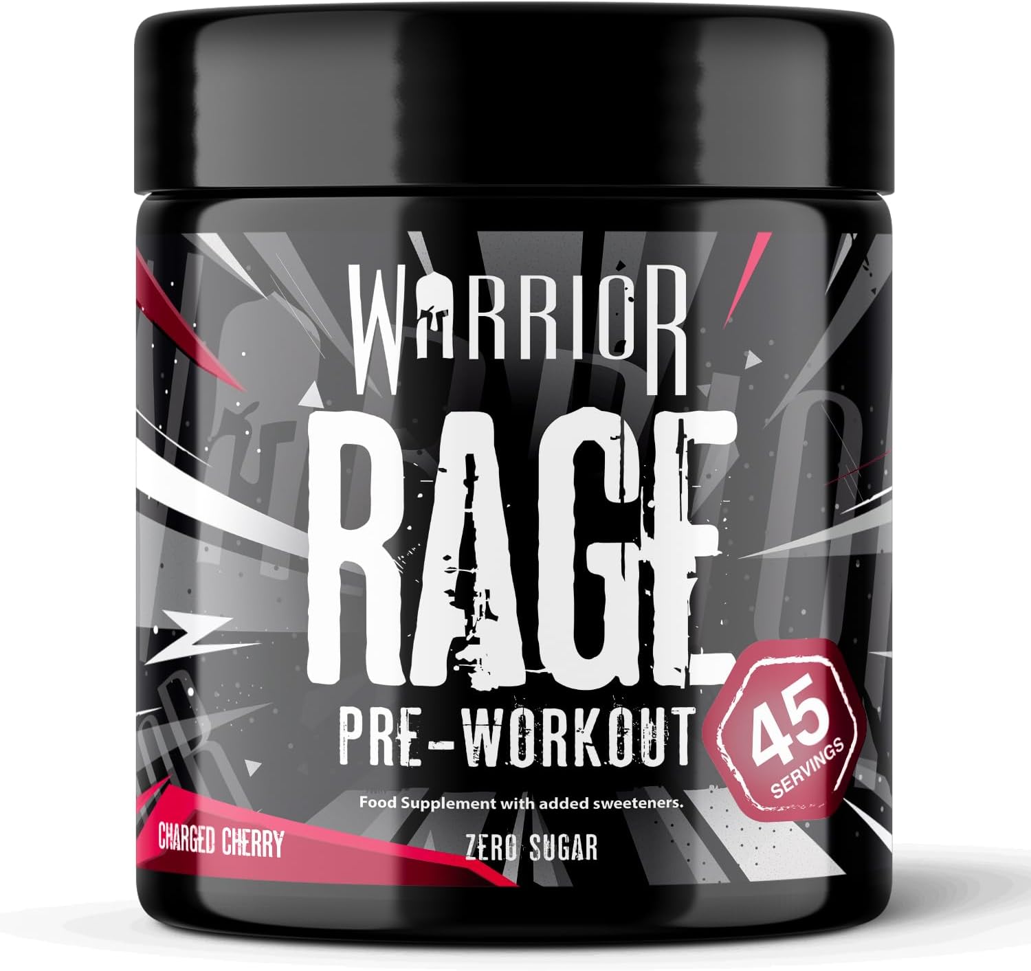Rage Pre Workout Powder 392g (45 Servings) – 300mg Caffeine High Stim Energy Drink Supplement + Beta-Alanine, Creatine, BCAA, Taurine, Citrulline & Arginine AAKG for Muscle – Charged Cherry