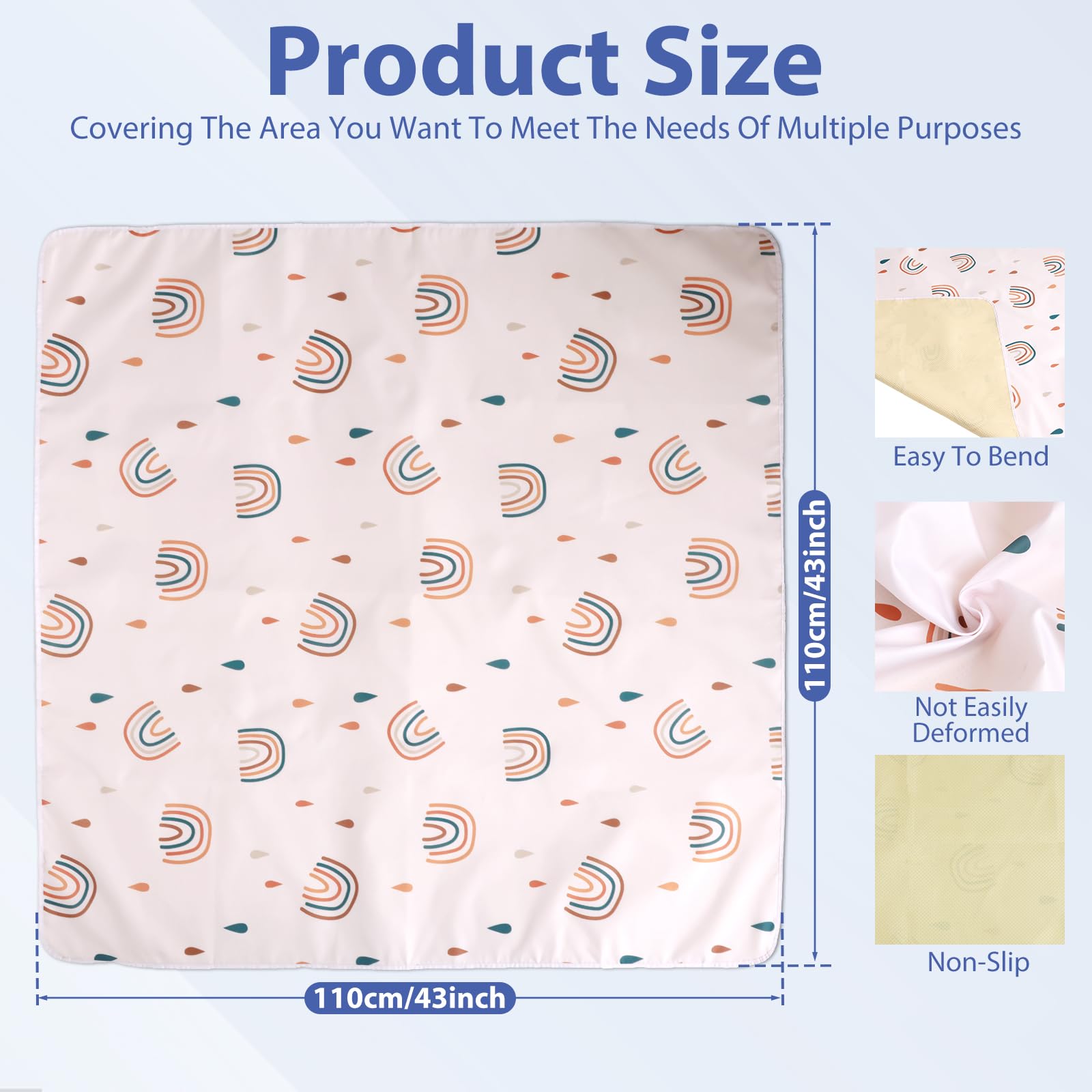 HSHGZSR Baby Dining Chair Mat, High Chair Food Catcher, Baby Spill Mat, Baby Splash Mat, High Chair Feeding Mat, Food Spill Mat, High Chair Floor Mat, Floor Protector Pads for Home Picnic (style1)