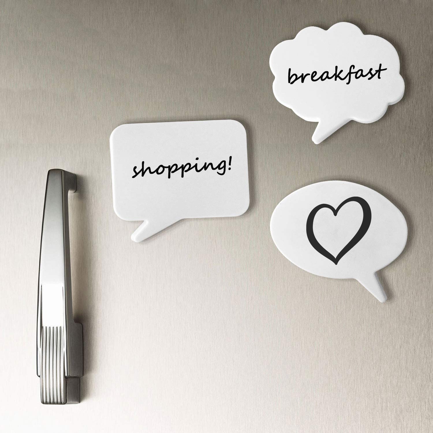 Taylor & Brown® Set of 3 Speech Bubble Fridge Reminder Magnets With Marker Wipe Clean Message/Note/Notice Board