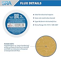 Vista 7 de SRA Soldering Products Flujo de pasta de colofonia #135 con un estañador de punta de soldador