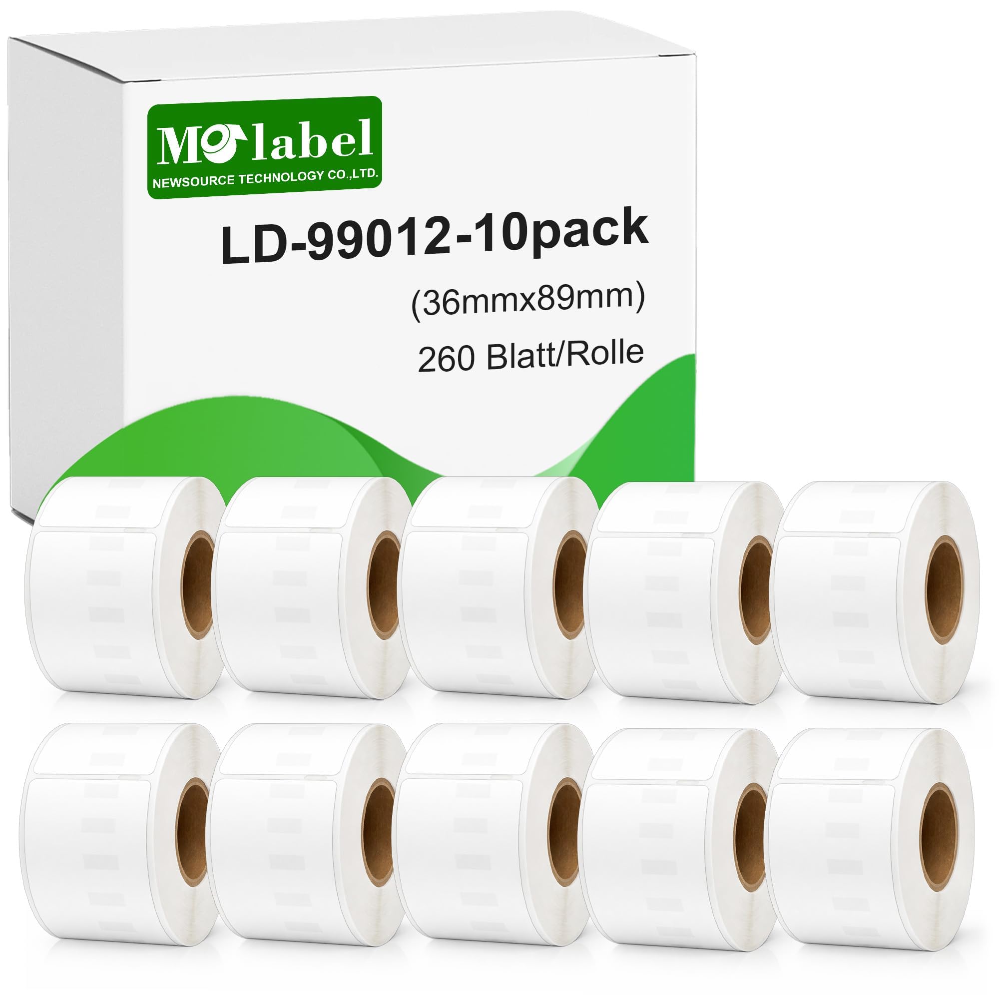 99012 Confezione da 10 etichette compatibili con Dymo Serie 310, 320, 330, 400, 450, 4XL, EL40, EL60 and SLP 100, 120, 20, 220, 240, 400, 410, 420, 430, 40, 40, 40, 40. 50 IT