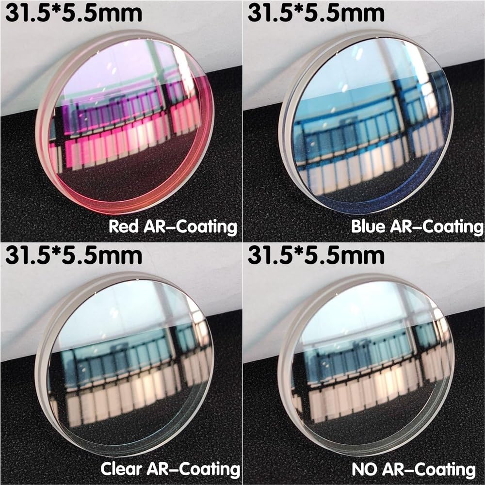 Präzisions-Uhrenglas, 31,5 mm x 5,2 mm x 2,9 mm, Saphirglas mit großer Fase for Ersatzteile, 1 Stück(NO AR-Coating)