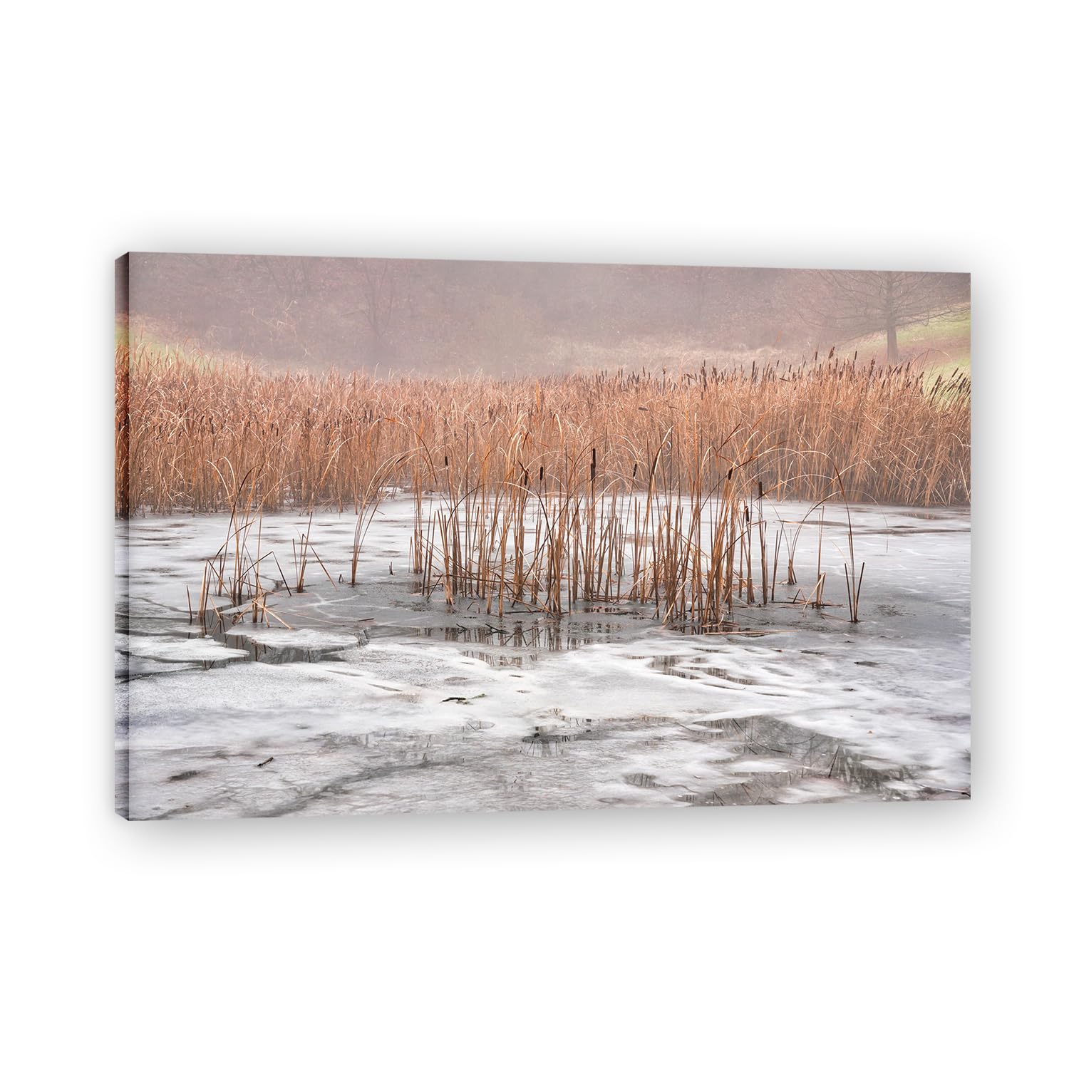 VHdfgTY Crushed IceLarge Mountain Landscape Canvas Wall Art Nature Scenery for Home Decor 80x120cm Framed