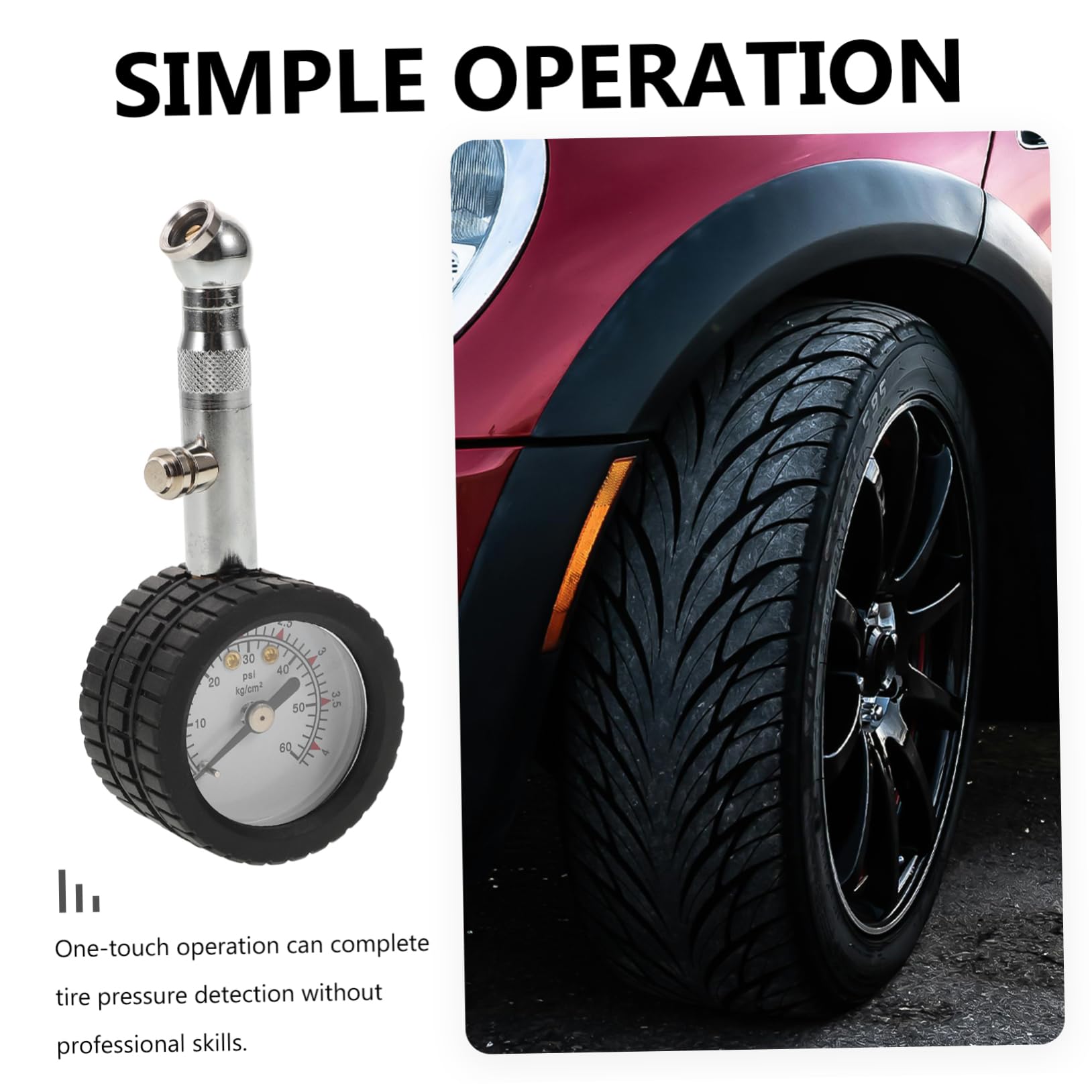 Artibetter 4pezzi Misuratore Di Pressione Pneumatici Digitale Per Auto Manometro Durevole Con Display Multifunzionale e Design Intuitivo Per Controllo Pressione Reale Psi