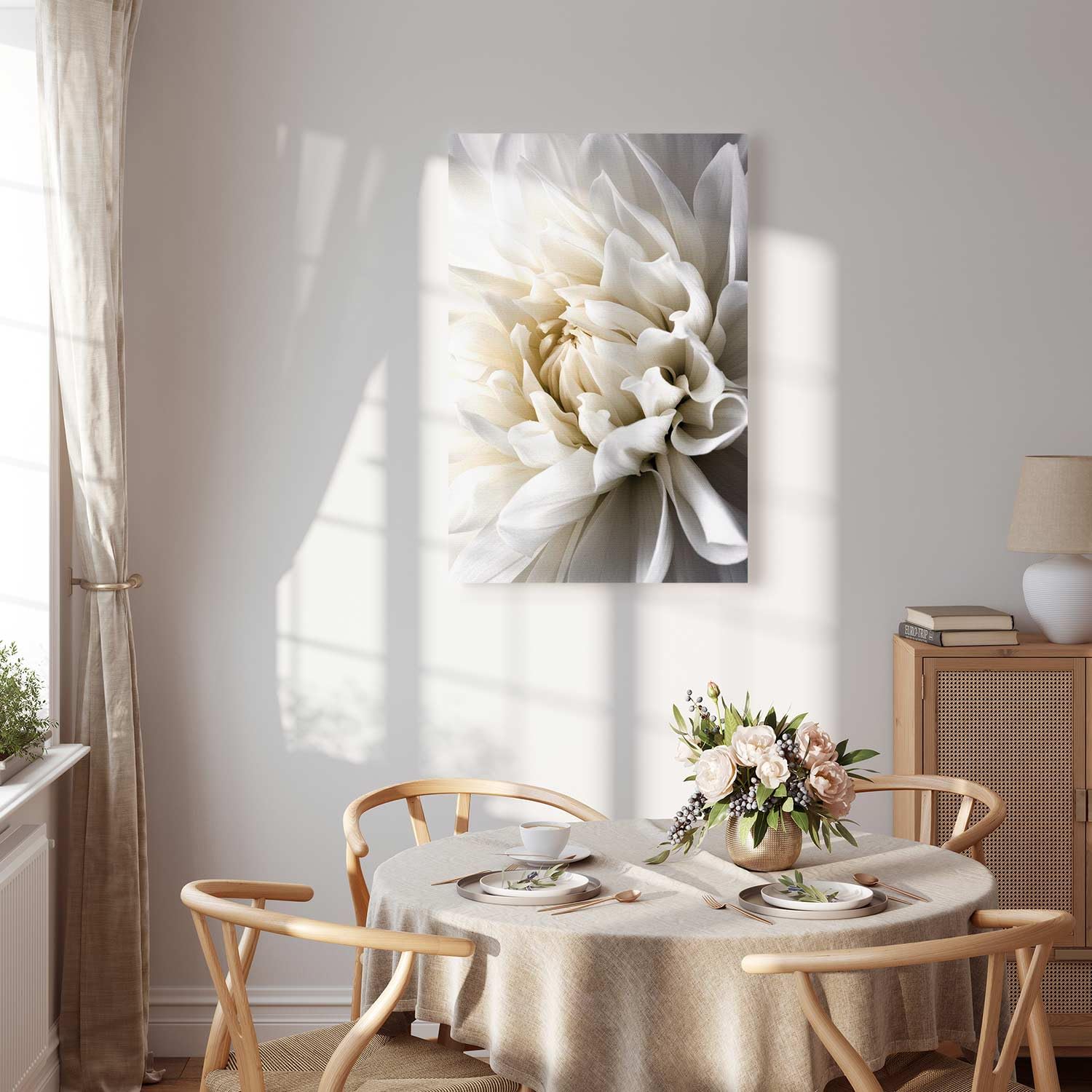 Cuadros B&D XXL - Quadro Fiori 80x120 cm 1 Pezzo - Stampa su Tela Strutturata XXL Grande - Quadri Moderni Soggiorno Grandi - Stampe da Parete Murale Arte Moderno Pittura - b-B-0112-b-a