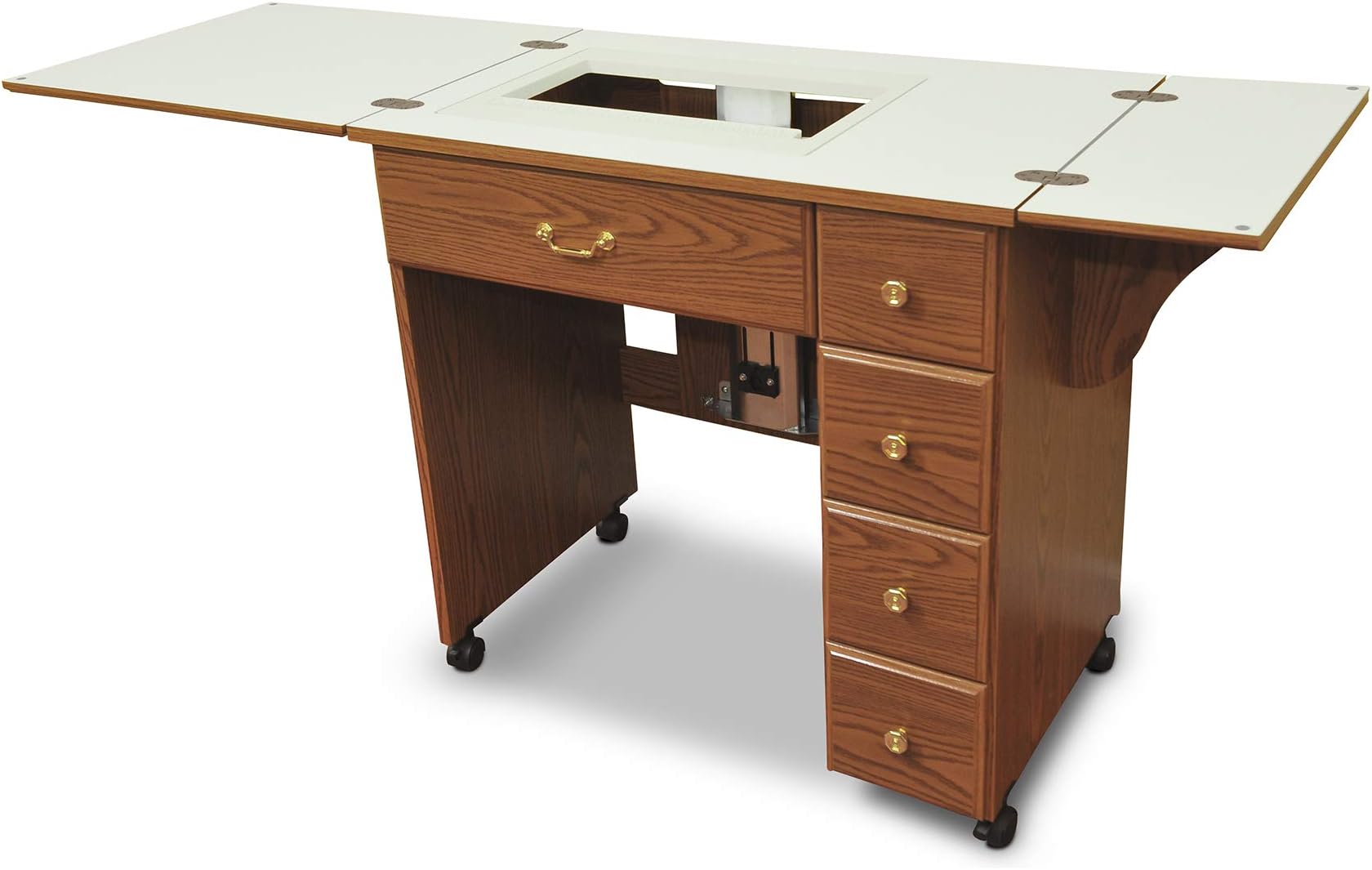 Sewing Machine Cabinet Norma Jean Cherry 207 x 50.8 x 77.5cm | Arrow 98352
