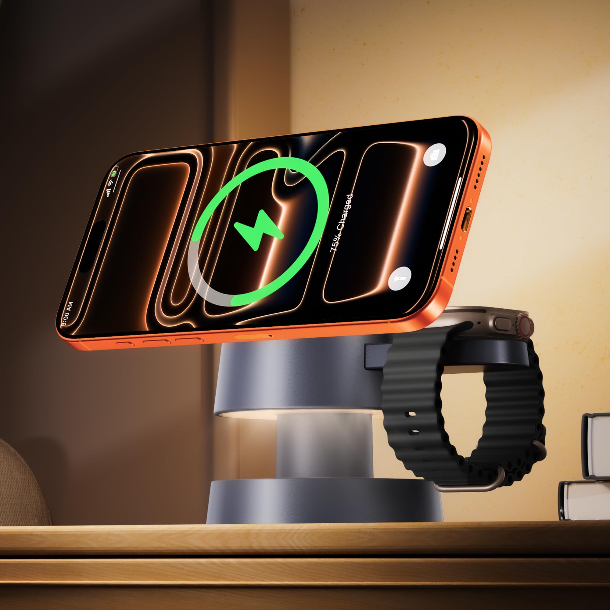 DunDun/A1316-4/ iVANKY do iPhone'a 16, bezprzewodowa stacja ładująca 4 w 1 o mocy