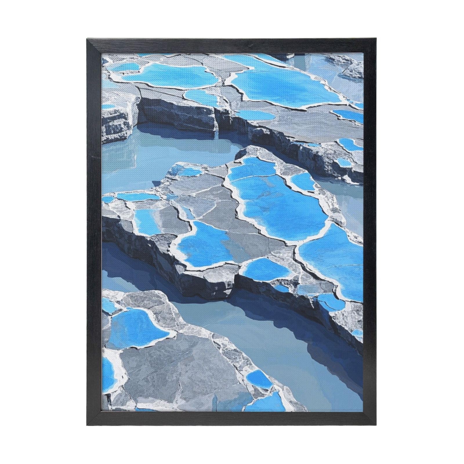 Framed Wall Art - Decorative Canvas Painting Stone Printing Pictures Poster Aesthetic Modern Prints Artwork for Bedroom Office Wall Decor Ready To Hang 12x16 in
