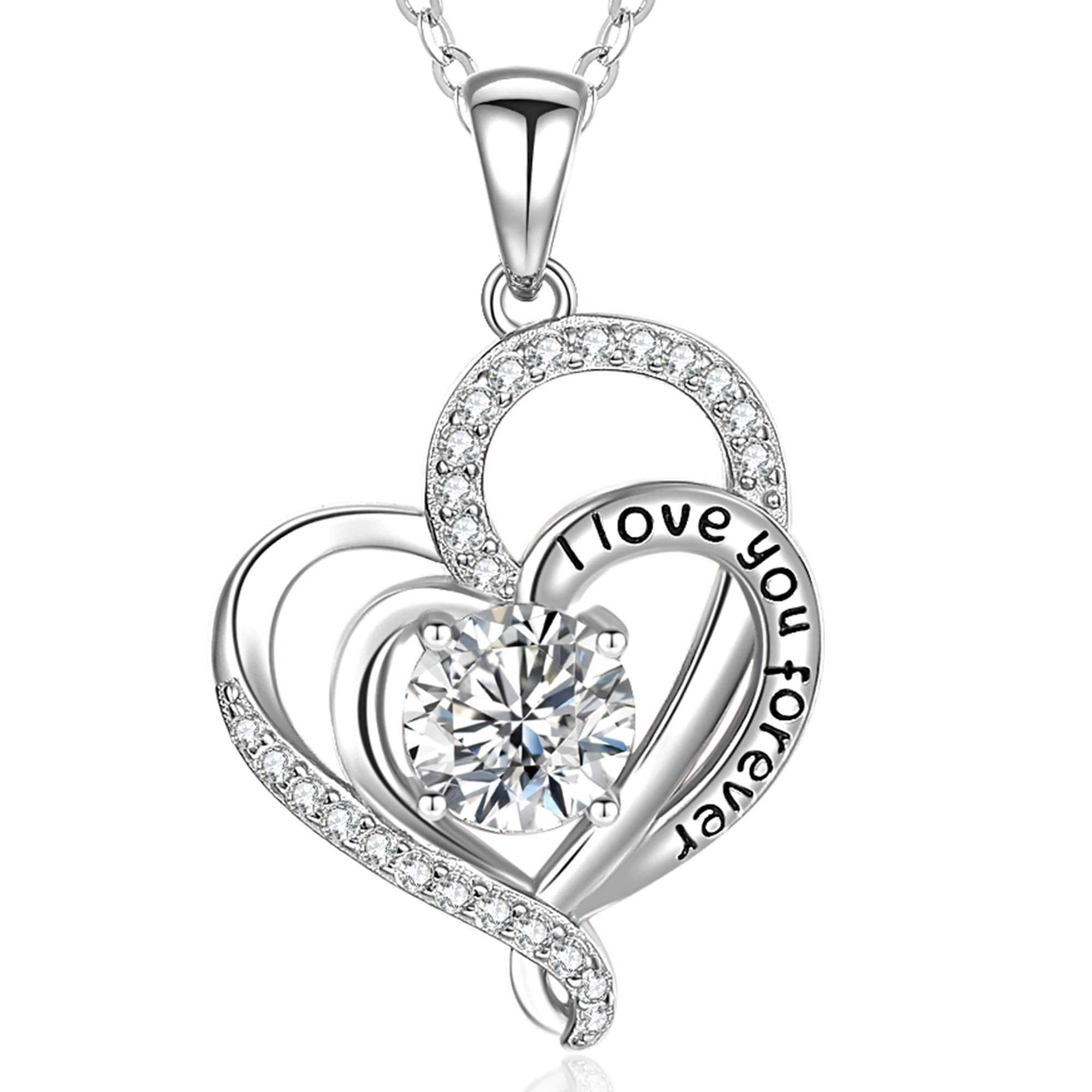 Austrian Crystal 925 Sterling Silver Love Heart Pendant Necklace Gold Plated | Women Jewelry Gifts | Anniversary Christmas Valentine’s Day Birthday Mother’s Day for Her