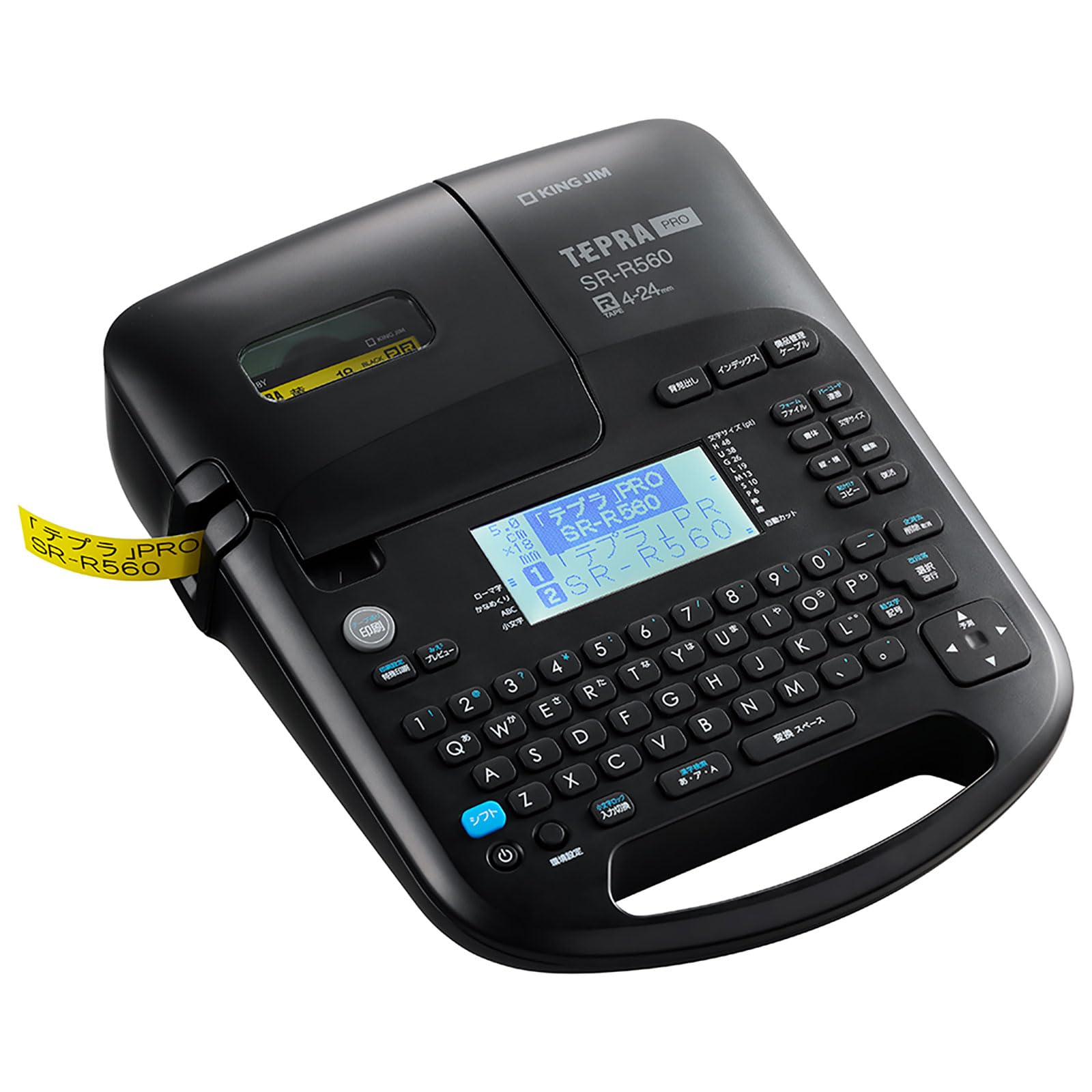 Kingjim Tepra PRO SR-R560 Label Writer, Compatible Label Width: 0.2 - 0.9 inches (4 - 24 mm) : Office Products