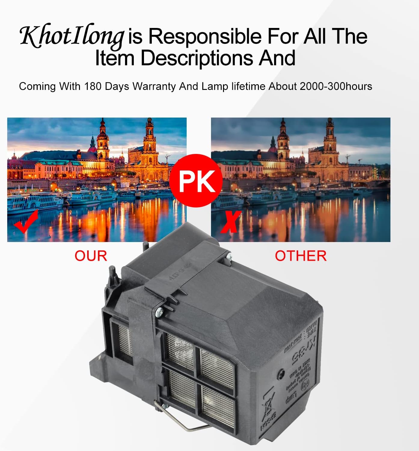 Replacement Lamp for Projector,Compatible with EPSON V13H010L77,ELPLP77 EB-4550,EB-4650,EB-4750W,EB-4750W,EB-4770W,EB-4850WU Projector with Housing.