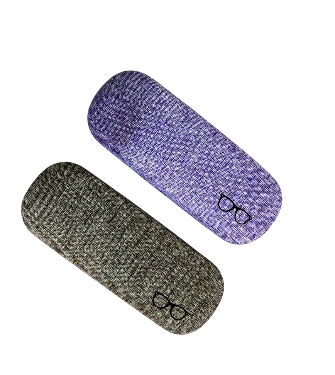 UL88 Linen PU Leather Sunglasses Cases Unisex Pouch For Eyewear Spectacles Frames Cover Goggles For Men & Women Combo Of 2 (Grey & Purple)-image-13