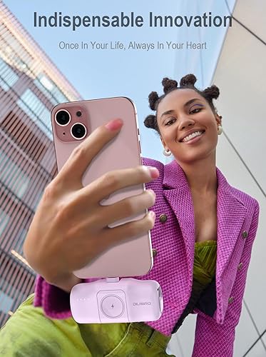 Miniatura 2 de Travel Essentials - Cargador portátil pequeño para iPhone 15 Pro de 5000 mAh, batería de carga ultracompacta compatible con Apple Watch, iPhone 1414