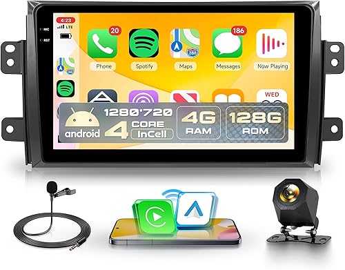 Miniatura 1 de 2G 32G for Suzuki SX4 2006-2013 Android Car Stereo with Apple Carplay, Rimoody 9 Inch Touch Screen Car Radio with GPS Navigation Bluetooth FM HiFi