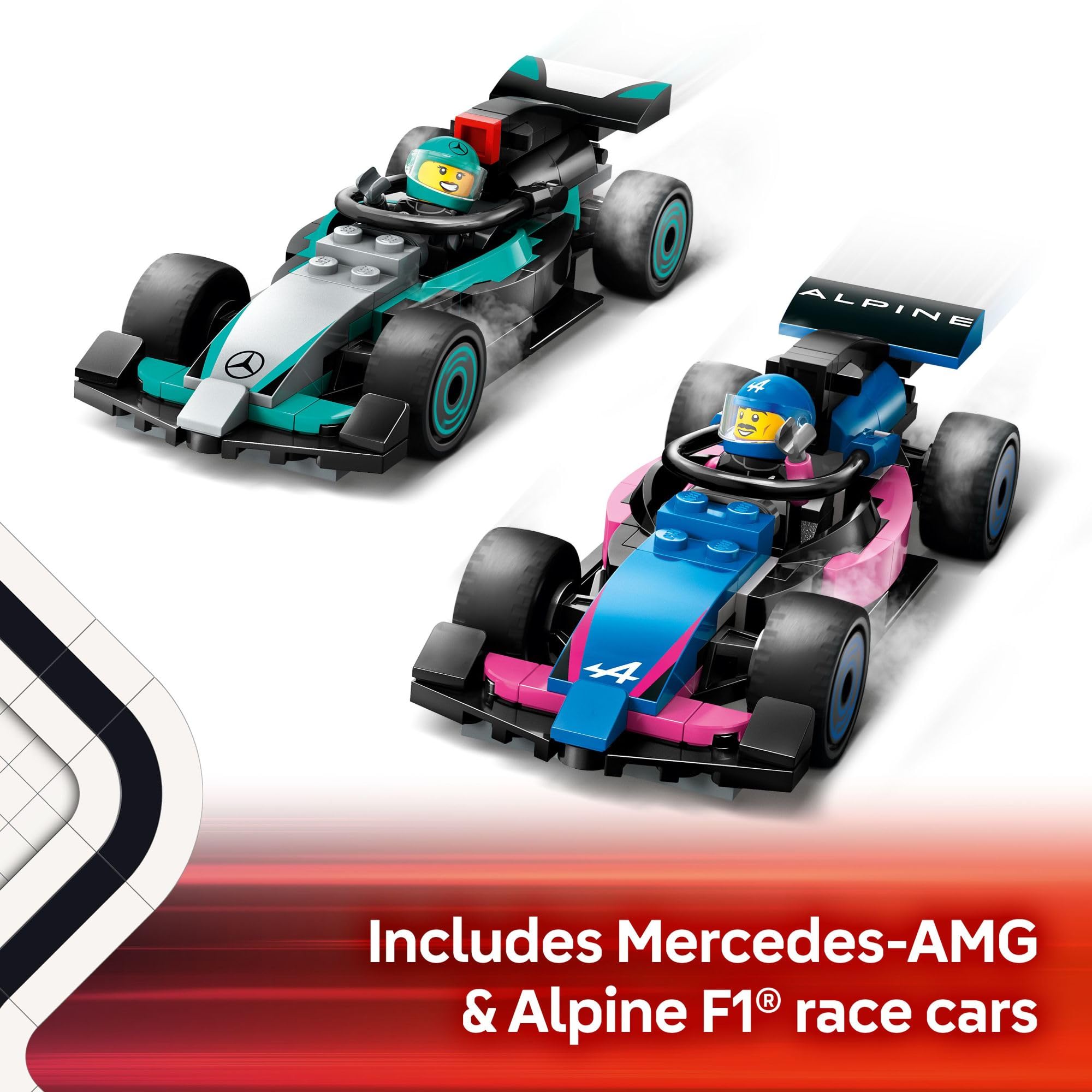 Amazon.com: LEGO City F1 Garage & Mercedes-AMG & Alpine Cars