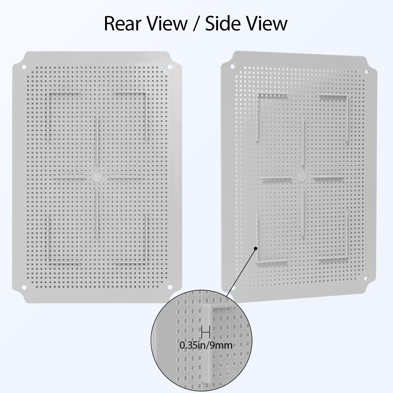 LeMotech Plaque de montage pour boîte de jonction, panneau intérieur en plastique ABS avec vis pour installation sur boîtier électrique avec loquets, 31 x 21 cm
