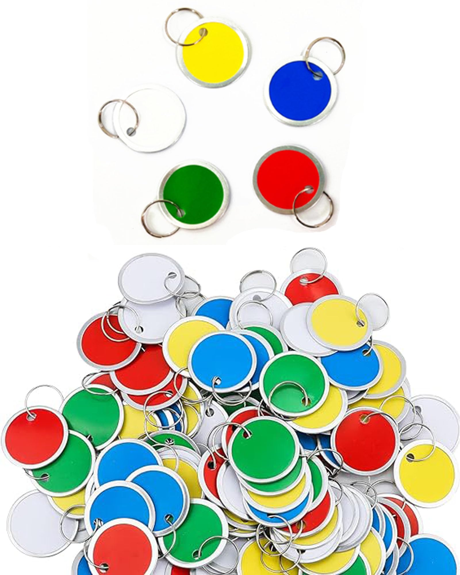 Amazon | タグ キーホルダー 名札番号札50枚書ける ネーム分類ID