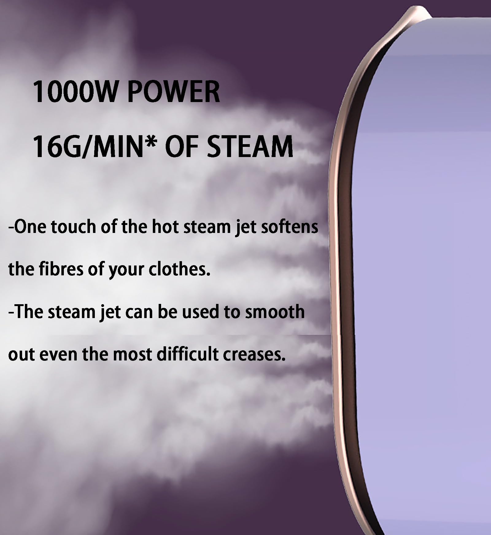 Przenośna ręczna parownica do ubrań o mocy 1000 W, składana rączka 180° Parownica do ubrań Ręczna parownica do odzieży Zbiornik na wodę 100 ml i szybkie nagrzewanie, parownica do ubrań do domu, biura