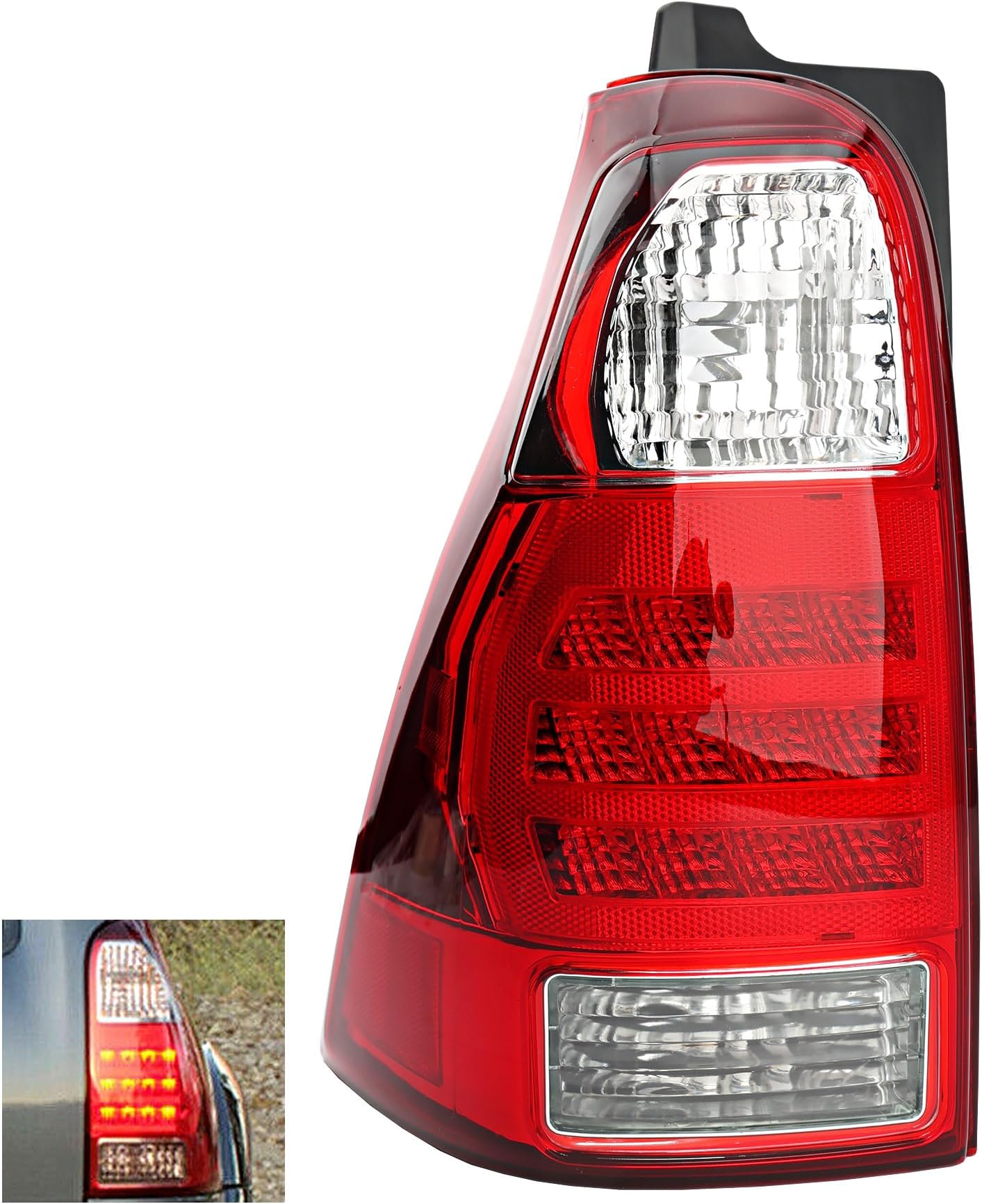 4Runner Taillights, Compatible with 2006-2009 Toyota 4 Runner SR5 Sport Limited, Replace 81561-35280 Led Reverse Parking Lamps Brake Turning Signal Lighting Rear Left Driver Side Tail Lights Assembly