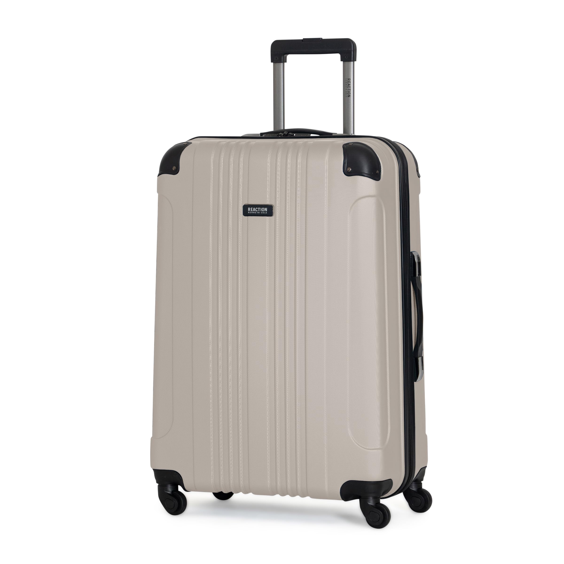 Kenneth Cole REACTION Out of Bounds Lightweight Hardshell 4-Wheel Spinner Luggage, Mushroom, 28-Inch Carry On