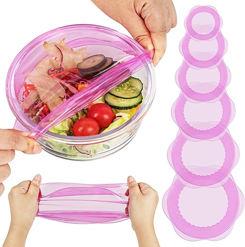 Tapas elásticas de silicona para almacenamiento de alimentos en el refrigerador, fundas elásticas reutilizables para tazas, latas, tarros,