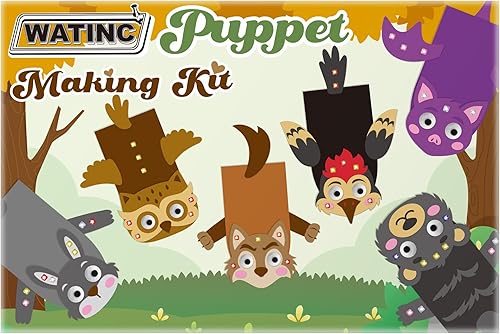 Vista 83 de WATINC Kit de 6 piezas de fabricación de marionetas de mano, calcetines de fieltro para manualidades, juguetes creativos de bricolaje para hacer tus