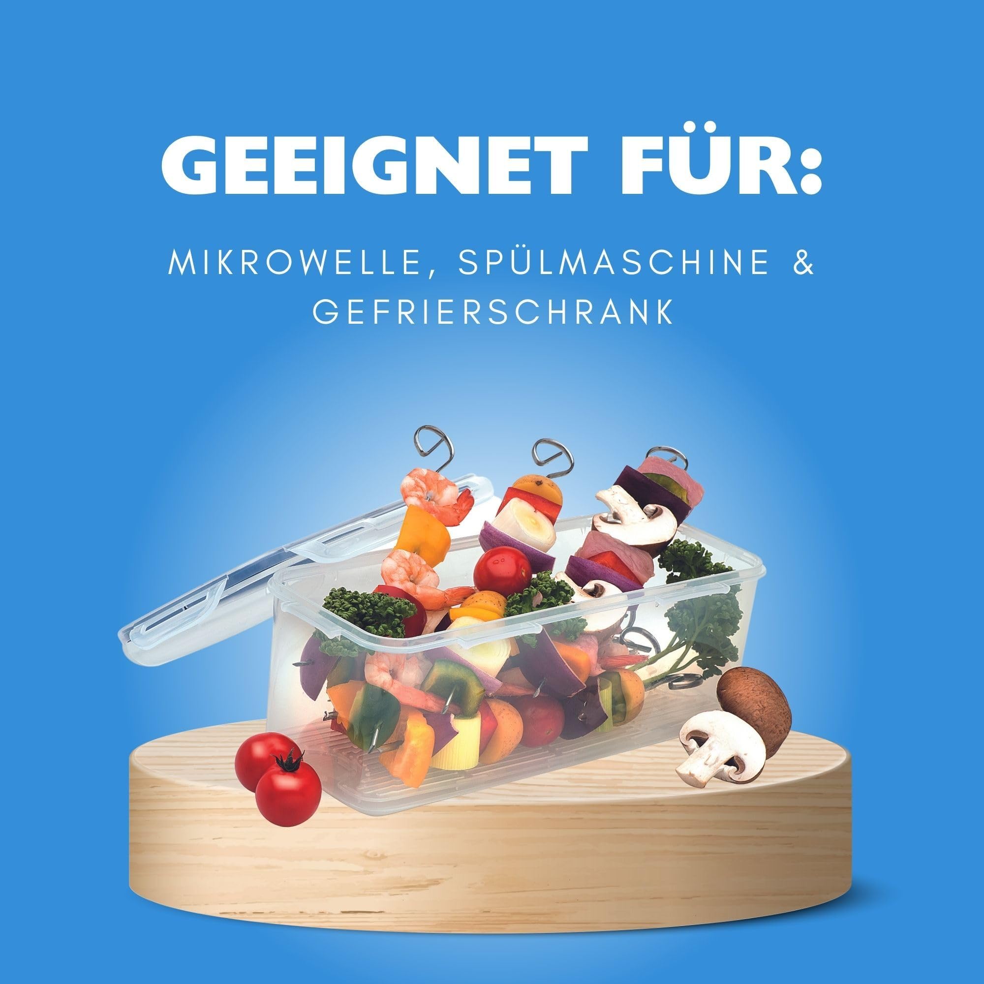 LocknLock 12x Set HPL812 Vorratsdosen - Frischhaltedosen 1 Liter - Maße (LxBxH): 151 x 108 x 117 mm - Geeignete Dosen zum Einfrieren und Mikrowelle - Lock and Lock Dosen Food Box Meal-Prep-Boxen
