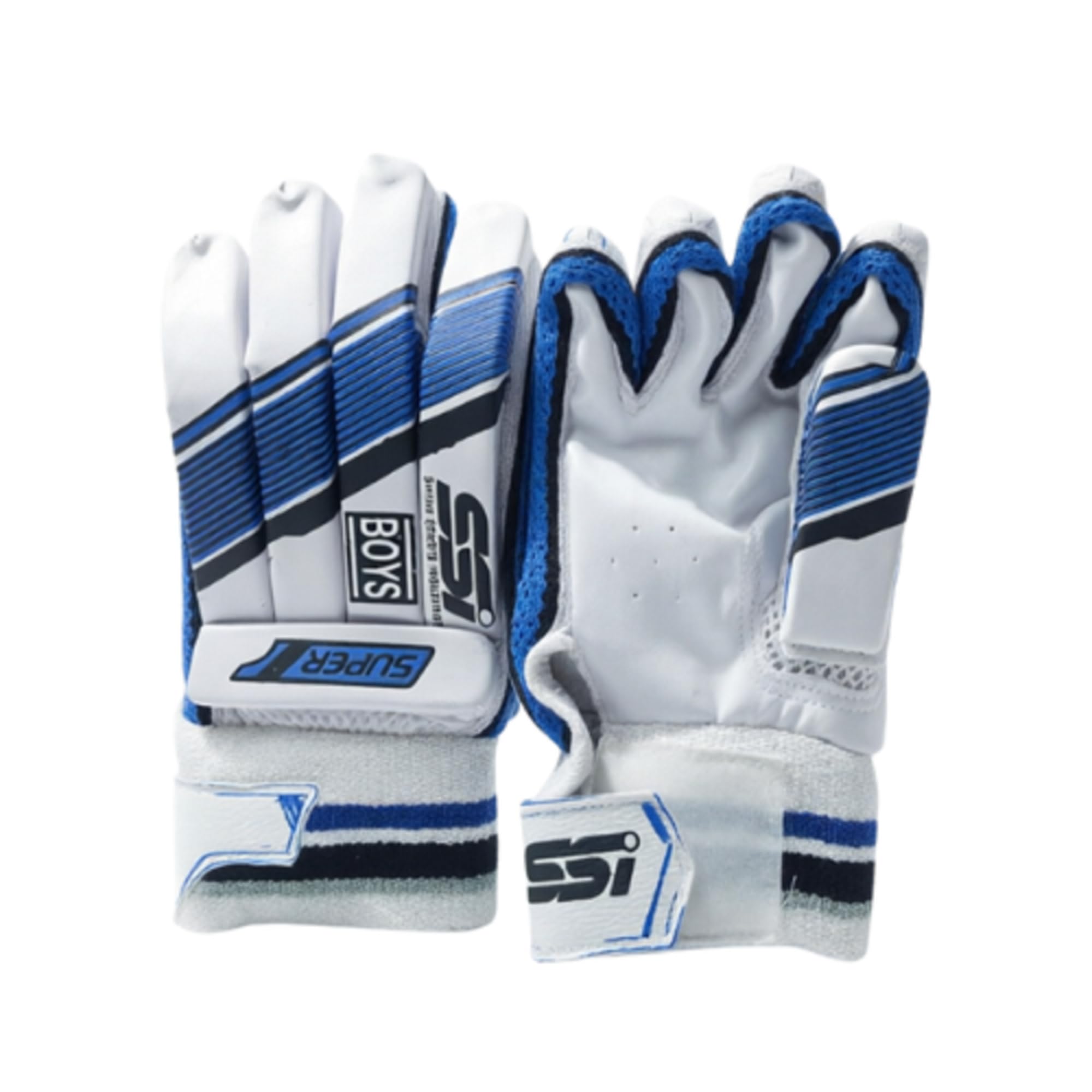 SSI Super Boys Batting Gloves - Blue | Cricket Batting Gloves with Palm Grip, Comfortable Fit for Practice & Matches Lightweight Design, Finger Protection-image-17