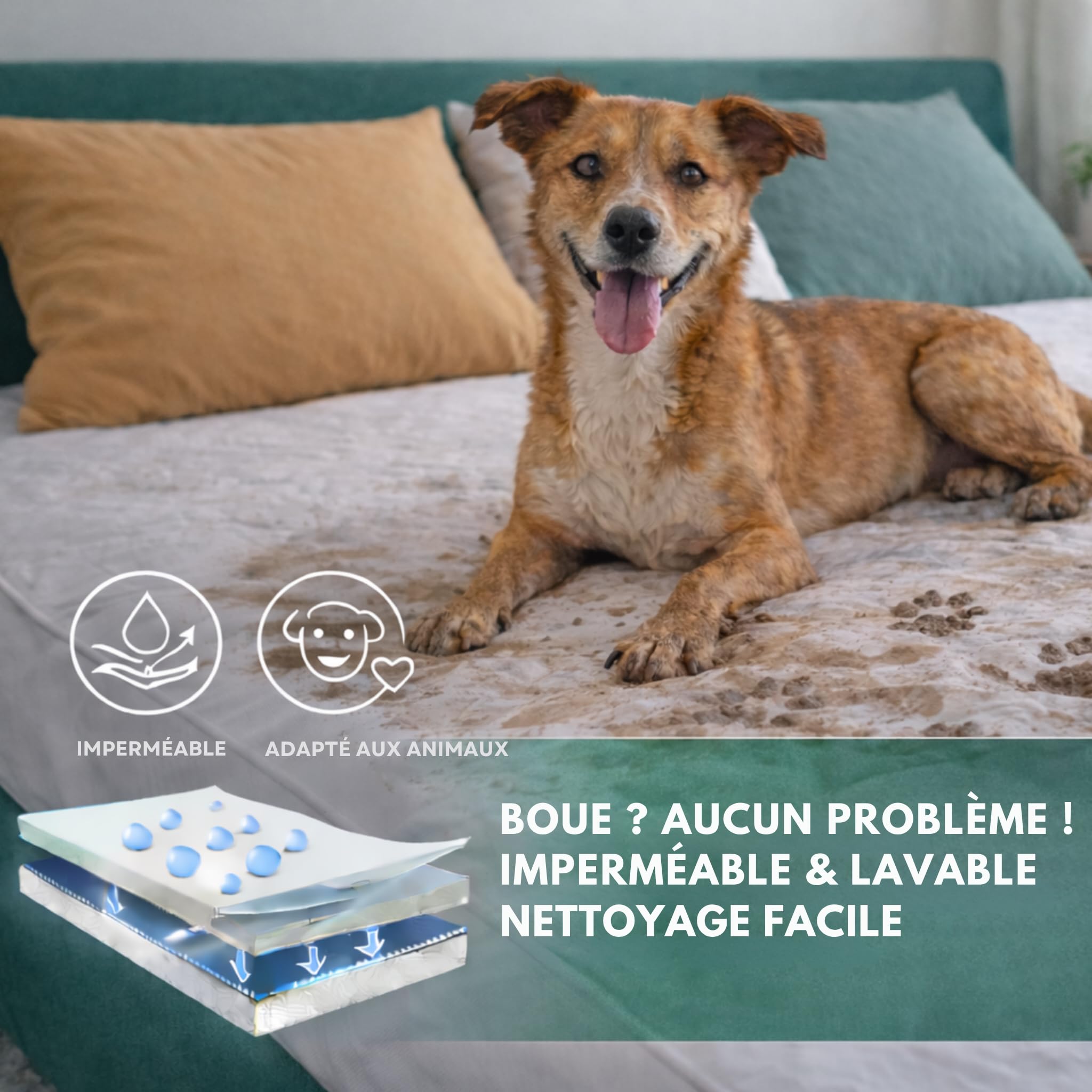 HOME STILL Protège-Matelas imperméable 140x200x30 cm, matelassé Confortable, Tissu Microfibre Respirant, Membrane polyuréthane étanche, Maintien Parfait