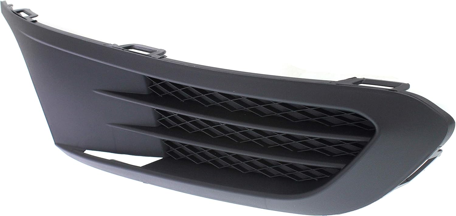 Evan Fischer Fog Light Cover Compatible With 2011-2014 Volkswagen Jetta, Sedan Black Front Passenger Side VW1039119
