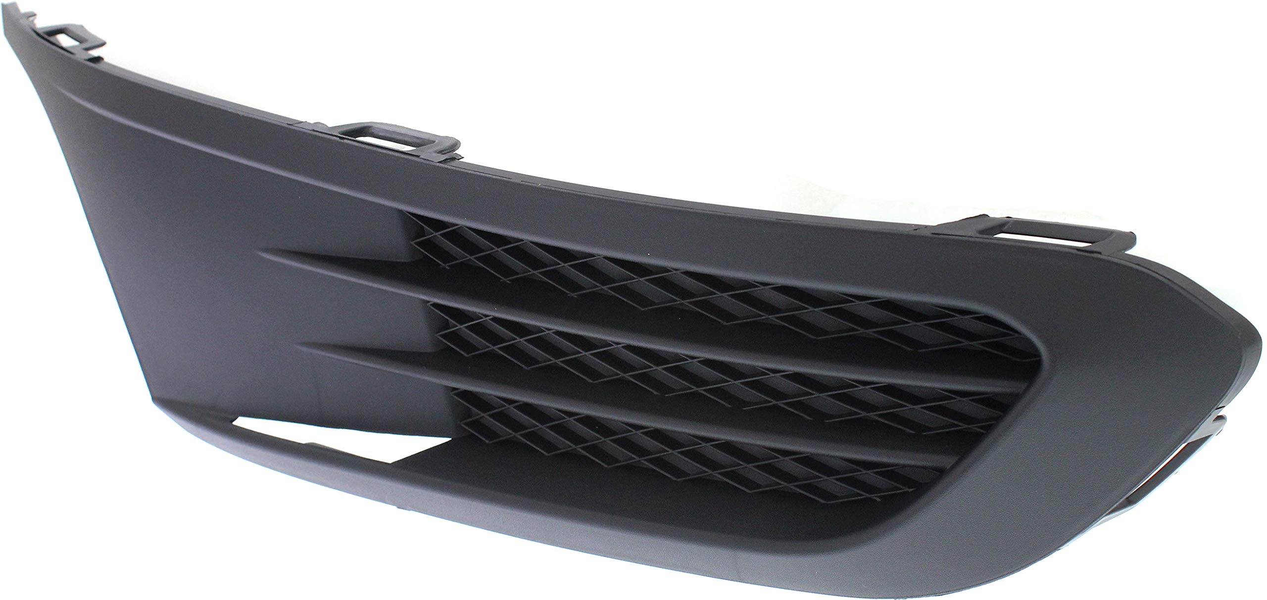 Evan Fischer Fog Light Cover Compatible With 2011-2014 Volkswagen Jetta, Sedan Black Front Passenger Side VW1039119