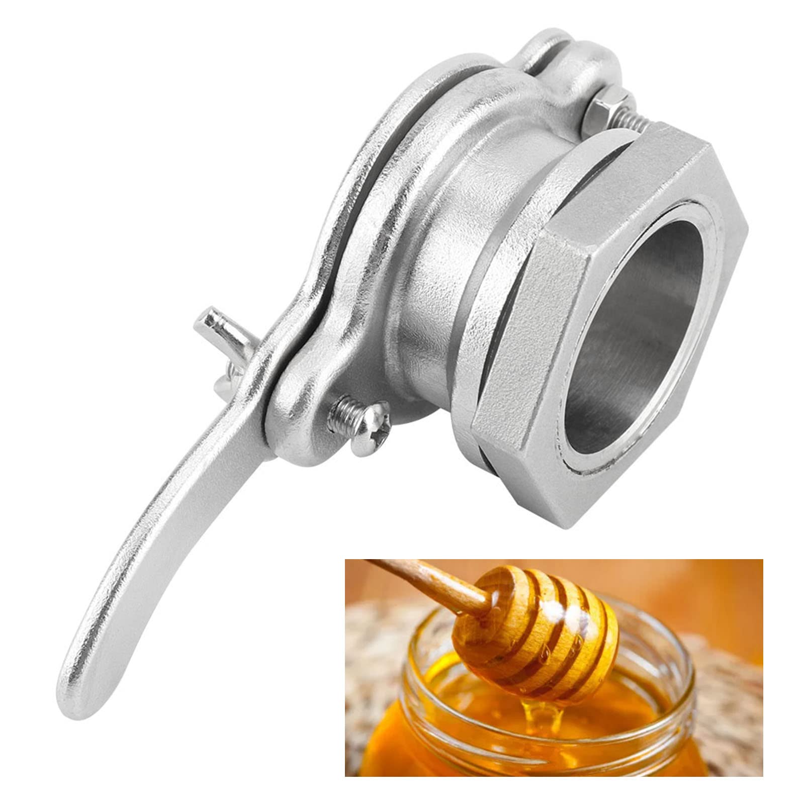 Vanne à Miel en Acier Inoxydable Robinet Extracteur Ustensile de Miel pour Apiculture