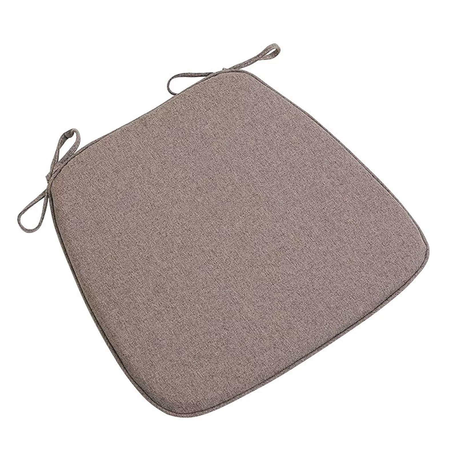 Yokqexz Removable Chair Seat Cushion – Thick Linen Chair Pad For Office, Kitchen, Dining Room Chairs, Non-Slip Design Washable Cover(Light Brown,45 * 42cm)