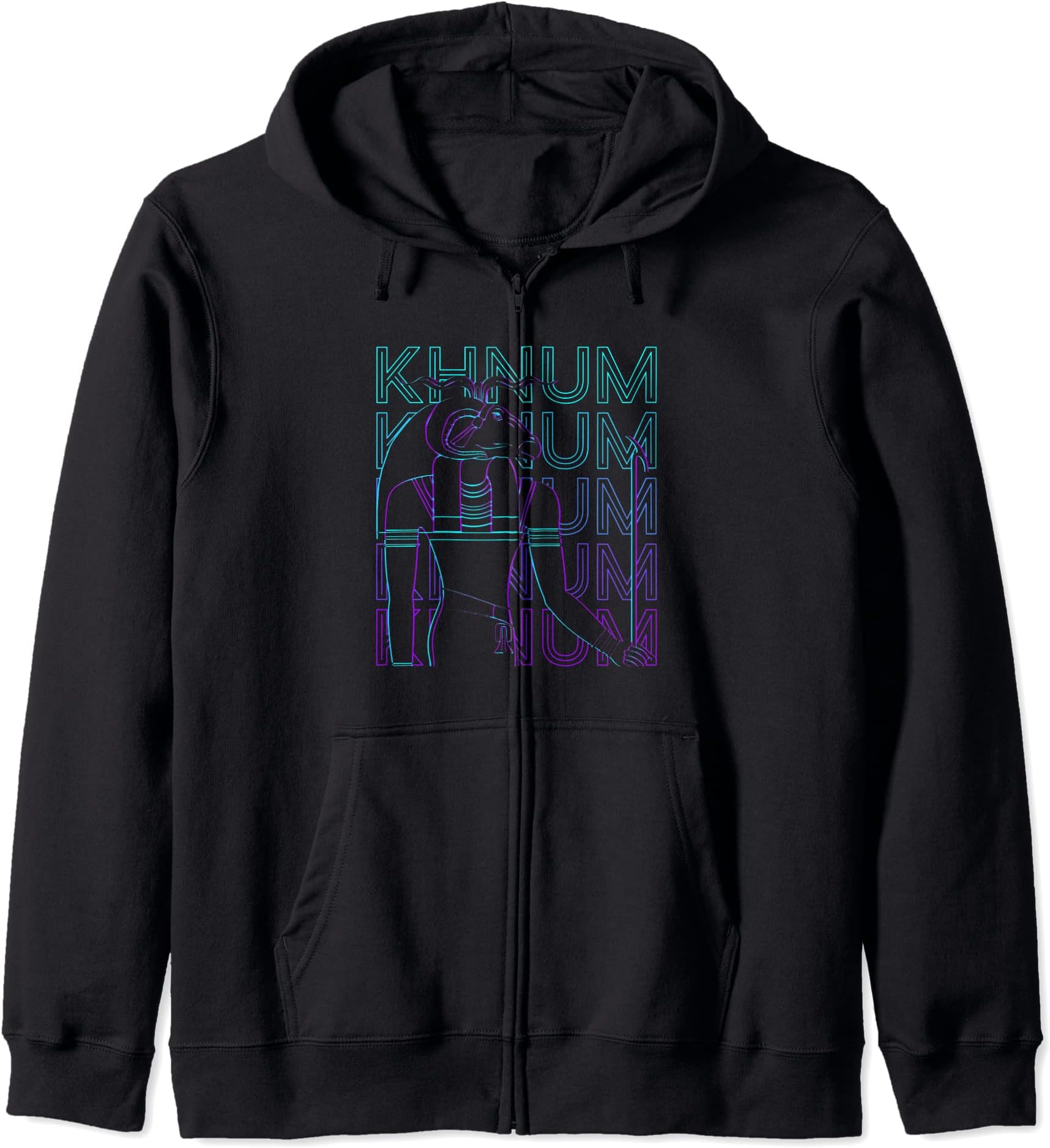 Khnum Egyptian God Ancient Egypt Retro Zip Hoodie