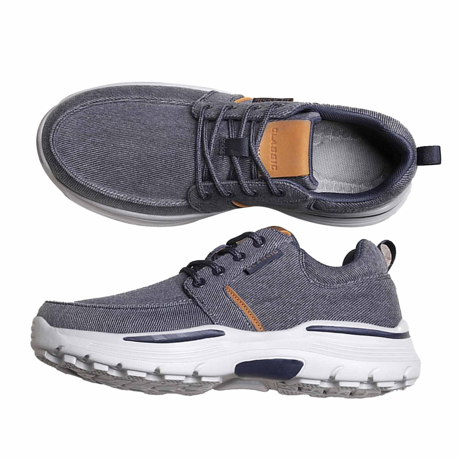 Scarpe Uomo Slip-On Ortopediche, Casual, Pianta Larga, Stile Passeggio