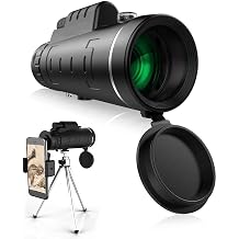40X60 Y ksek G l  Ultra Net Monok ler Kapsam Dayan kl  ve Berrak FMC BAK4 Prizma Odakl  Ak ll  Telefon Tutucu ve Tripod, Monok ler Teleskop ile Ku  G zlemcili i Seyahat Konseri i in Odak