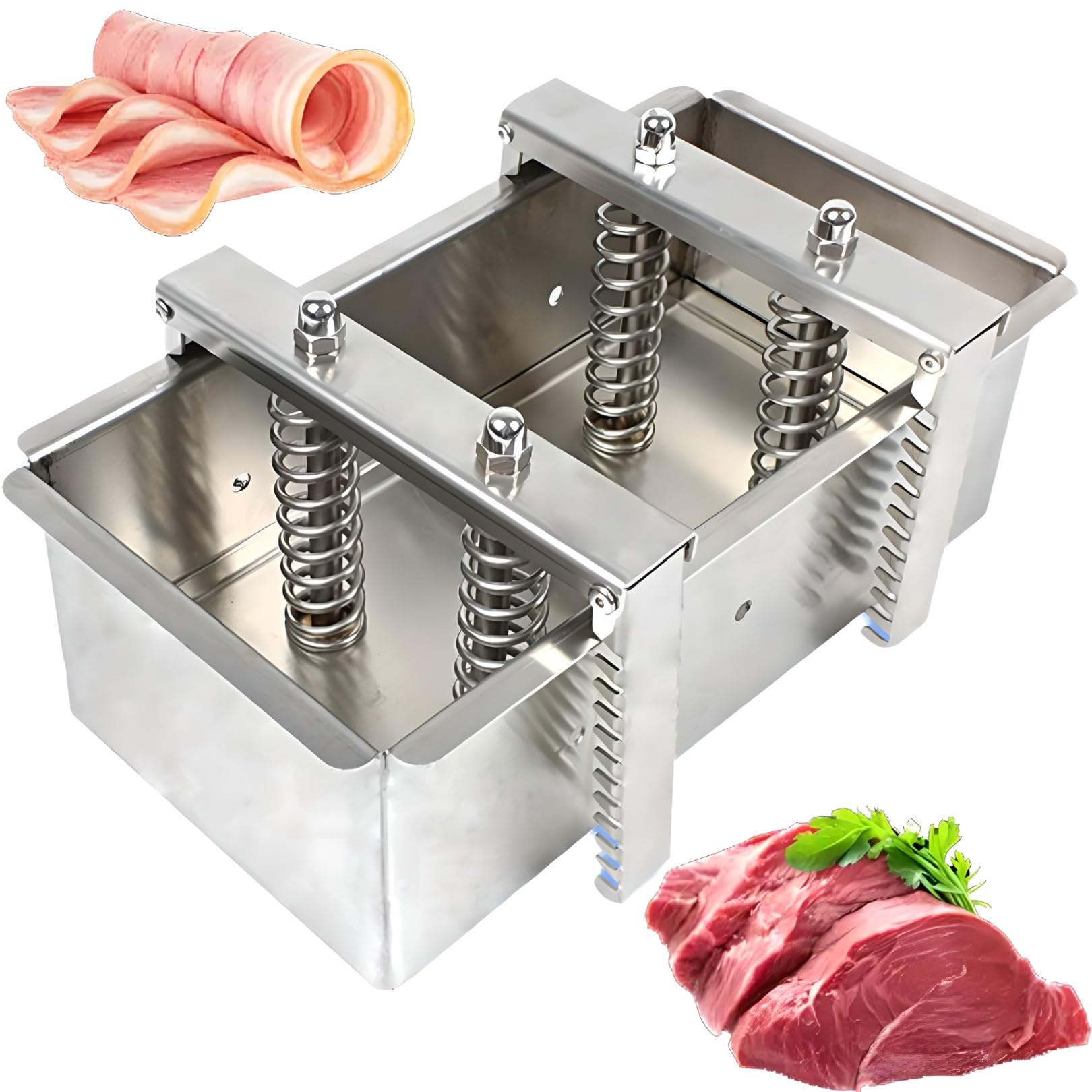ZHJOPP Meat Press Tool, Ham Maker Mold for Deli Meats, Easy to Use Cooker, Perfect for Kitchen Cooking and Meat Forming (200x100x100mm)