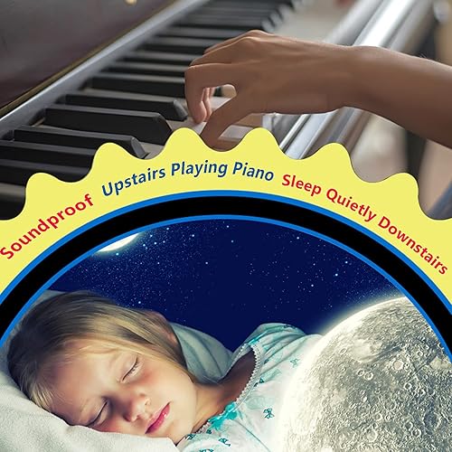 Miniatura 2 de Alfombra insonorizada para piano, protector de alfombra de pianoalfombra amortiguadora de sonidoalmohadillas acústicasalfombrilla de piso a prueba