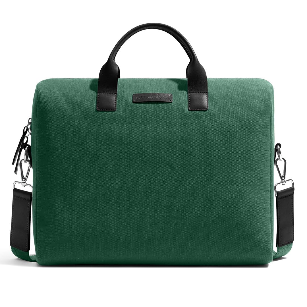 DailyObjects City Compact Fleet Canvas Large Size Laptop Messenger Bag for Men & Women | Sturdy Leather Handles | Side Shoulder Bag With Zip Closure | Compatible with MacBook/Laptops upto 14" (B0CLZVR8ZT) Amazon Price History, Amazon Price Tracker