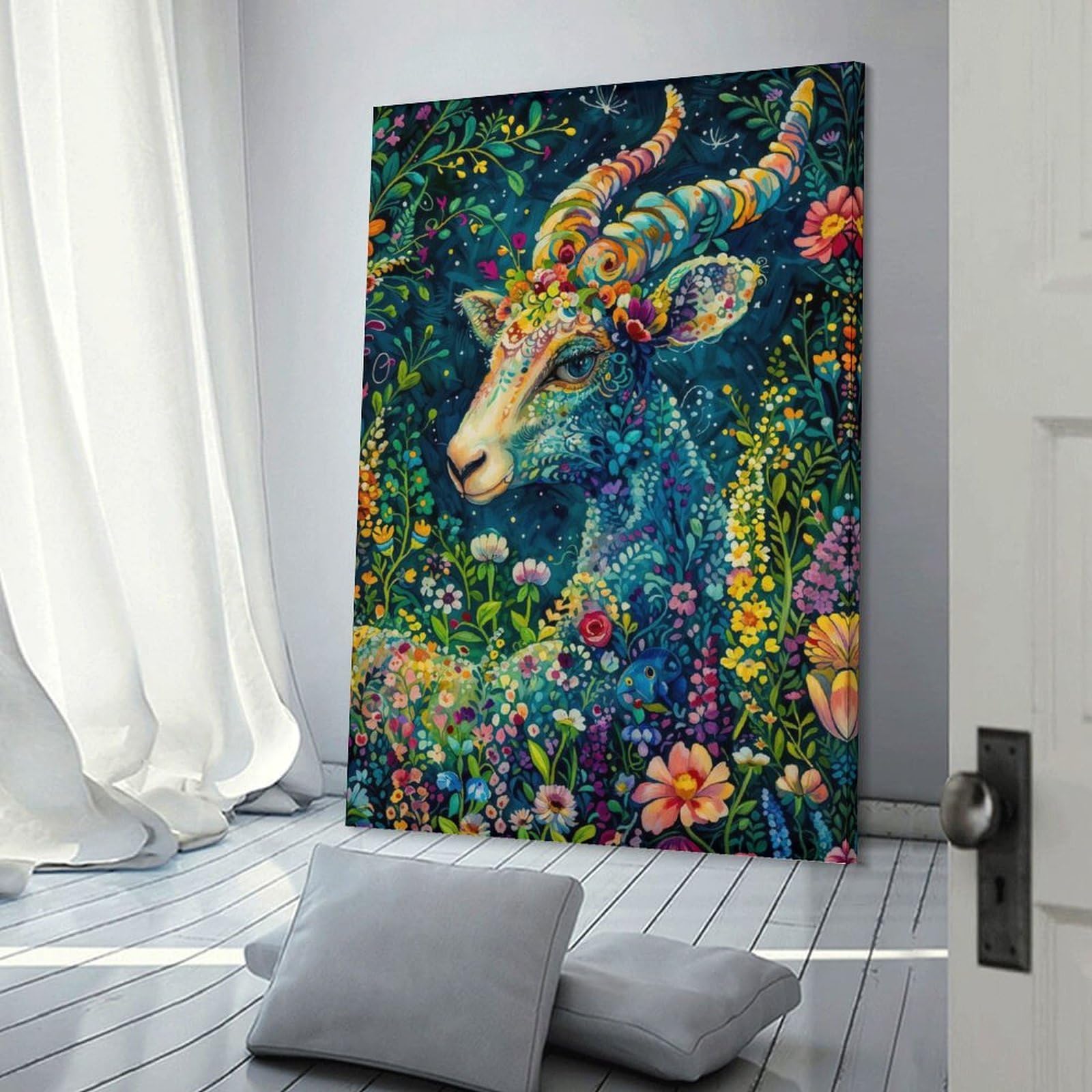 Junmoney Wall Picture Print Deer Nature Animal, 20x30inch(50x75cm), for Apartments, Flats Or New Home Decor, A Simple Refresh for Blank Walls