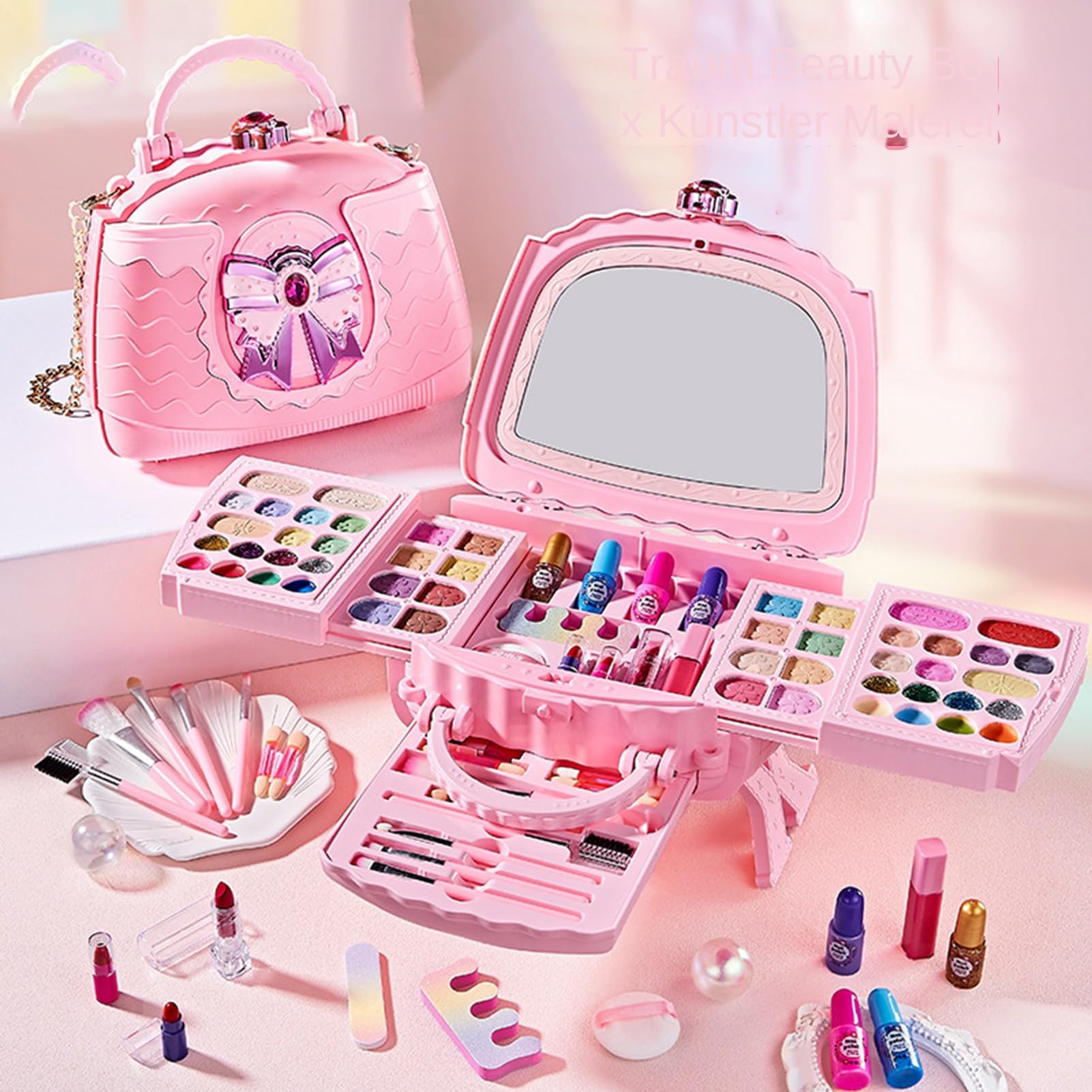 Kit Di Trucco Per Ragazze Set Di Trucco Reale Per Ragazze | Cosmetici Lavabili Per Bambini 3 Ai 12 Anni Per Pratica Giochi Di Ruolo Compleanni E Occasioni