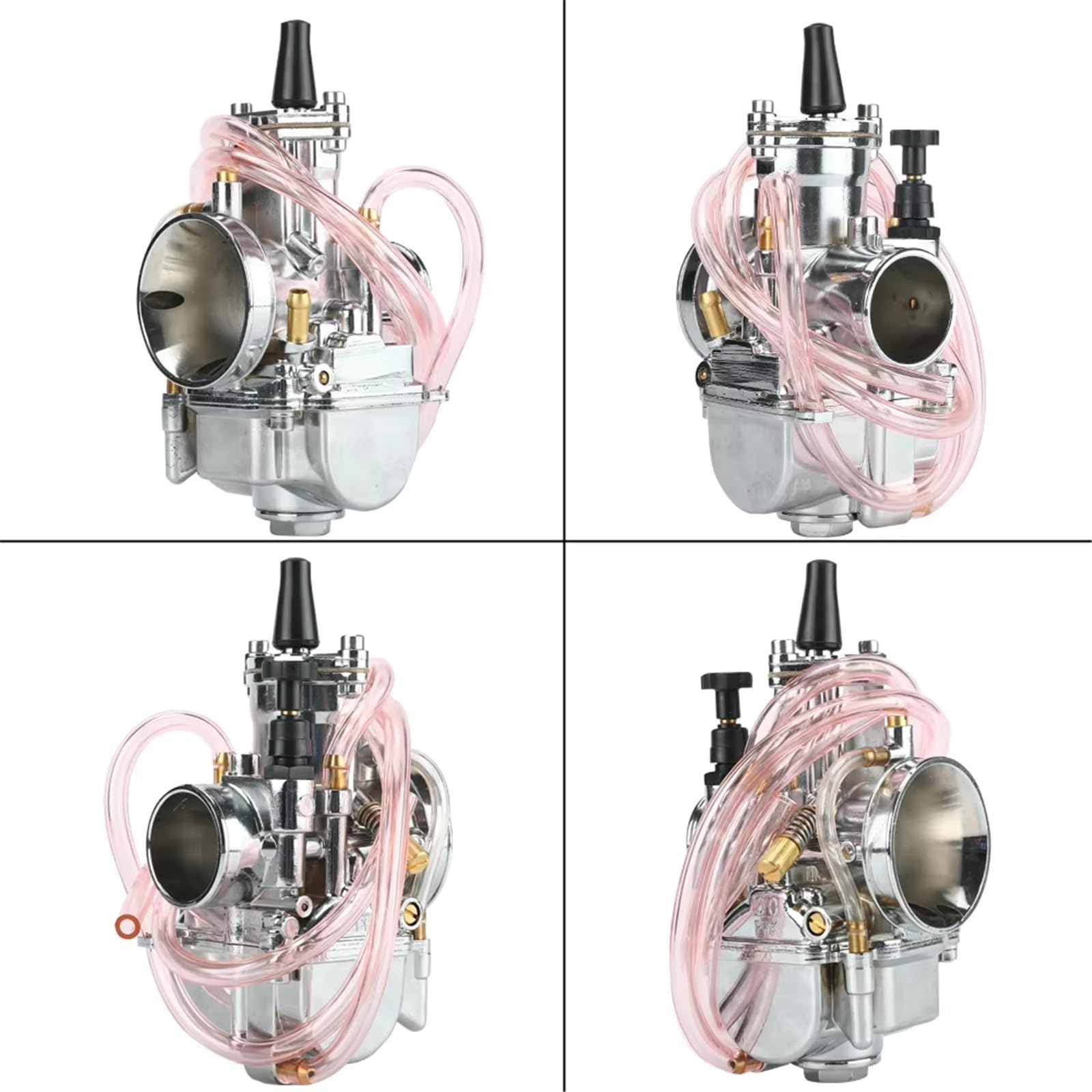 Carburateurs pour Moto Universelle en Argent 28 30 32 34mm, pour Carburateur pour PWK avec Jet Puissant 85 100 125 150 175 250 300cc Dirt Bike Pit Bike Carburettor(28mm)