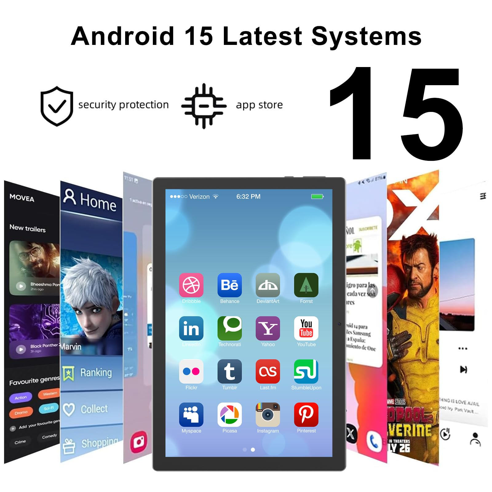 Amazon.com : Android 15 Tablet 10 inch Tablets with Case