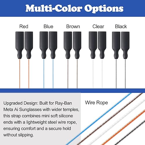 Miniatura 2 de Correa de lentes de sol para lentes Meta RayBan  Correas para gafas para hombres, mujeres y niños, soportes para gafas alrededor del cuello  Cadena