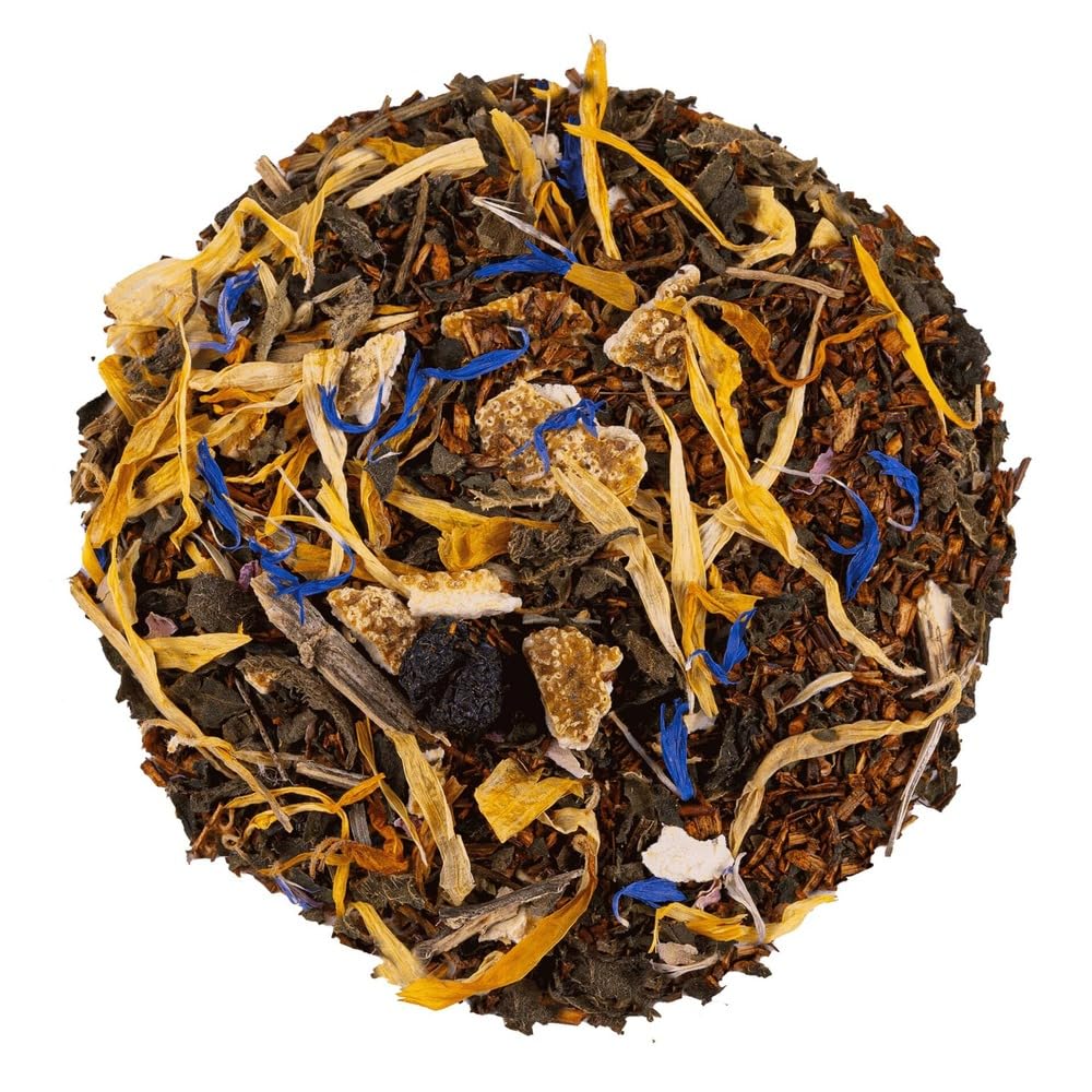 Rooibos de Mango y Naranja a Granel 100 Gramos - My Tea Moments - Cultivo Sostenible - Ingredientes Naturales: Aciano, Albaricoque, Caléndula, Mango, Naranja, Rosa.