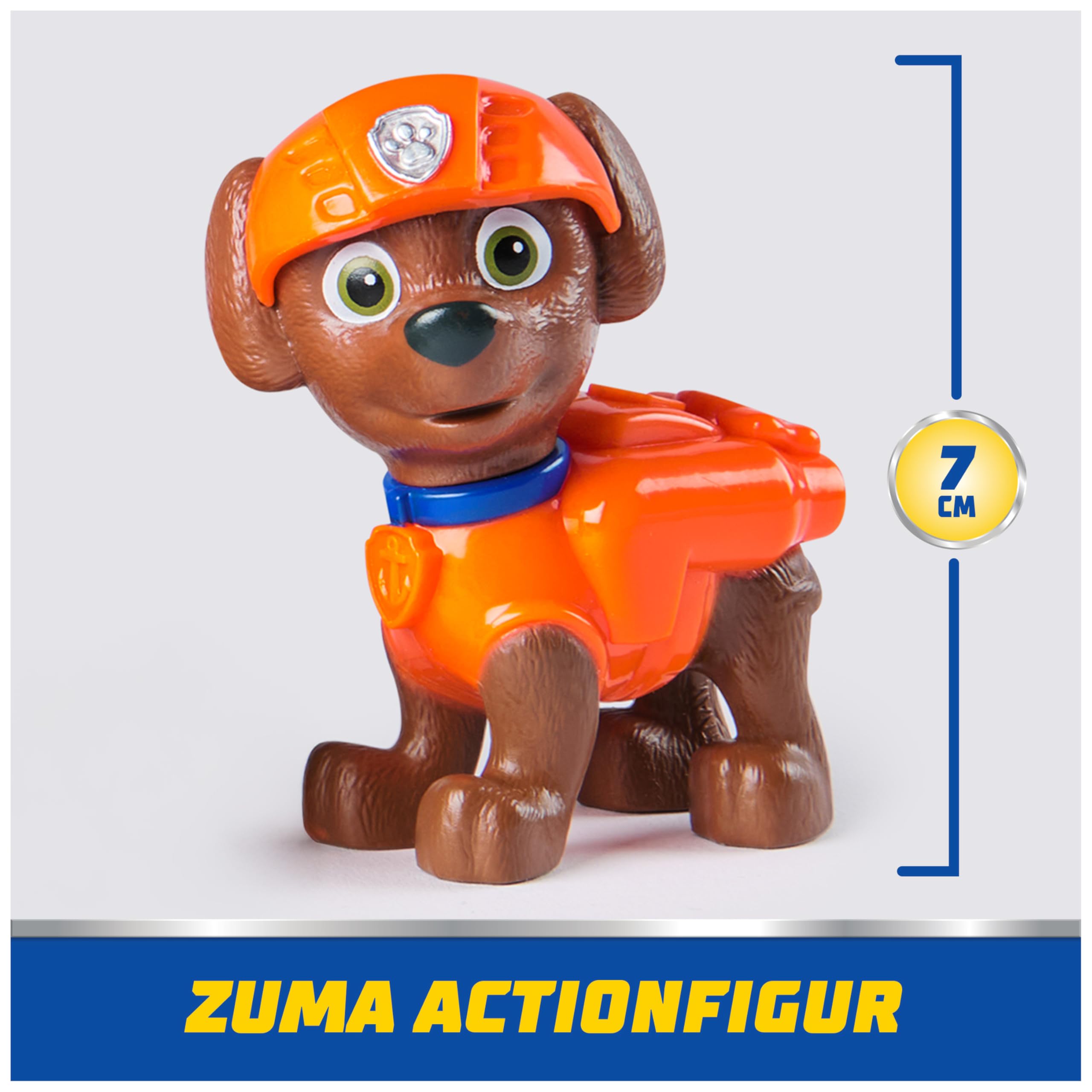 PAW PATROL - Zuma-Figur mit Luftkissen-Boot, stabiles Basis-Fahrzeug , authentisches Spielzeug zur Serie für Kinder ab 3 Jahren - 4